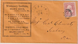 Selin's Cover Snyder County Missionary Institute corner cover (g112) - Picture 1 of 1