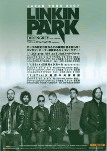 LINKIN PARK  2007 Japan Tour ORIGINAL 2-sided JAPANESE POSTER size:10x7 inches - Imagen 1 de 2