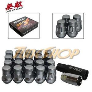 MUTEKI LOCK SR35 WHEELS LUG NUTS 12X1.5 M12 1.5 ACORN RIMS CLOSE END 20 SILVER H - Picture 1 of 2