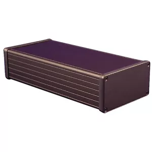 Aluminium Instrument Enclosure Black Hammond 223x103x53mm Black Project Case Box - Picture 1 of 1