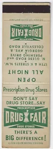 Don't Say Drug Store say Drug Fair FS cubierta vacía de cerilla - Imagen 1 de 3