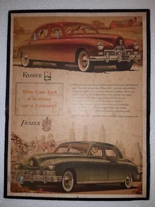 Vintage 1947 Kaiser-Fraser Styrofoam dealer advertisement - Picture 1 of 2