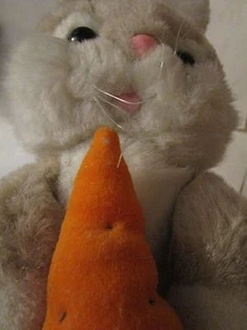 Cuddle Wit Conejo de Pascua - Peluche Gris o Tostado con Blanco 14" - Imagen 1 de 9