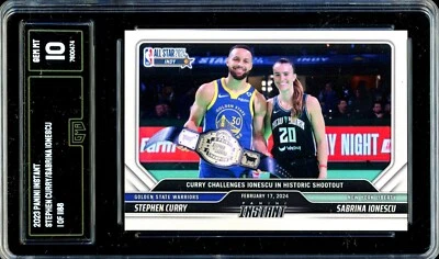 Panini Instant 3-PT 2023 Shootout Stephen Curry Sabrina Ionescu/1188 GMA 10 GEMA Foto 1 de 2