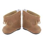 Pair of Brown Back Zippered Shoes Boots for 18 Inch American AG Dolls