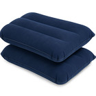 2x Inflatable Travel Pillow Camping Air Cushion Neck Support Flight Camping Blue