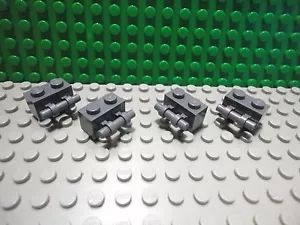 Lego 4 Dark Bluish Gray 1x2 brick with handle NEW - Picture 1 of 1