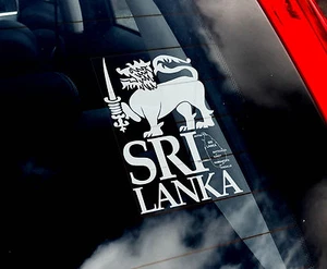 León de Sri Lanka - Pegatina para ventana de coche - Bandera nacional Ceilán Letrero de cricket - Imagen 1 de 1