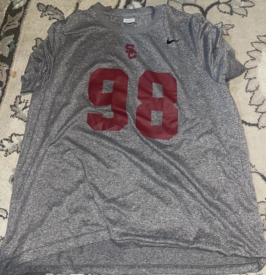 Футболка Nike Tee Dri-Fit Team Player Issue USC Southern Cal Trojans No98 XXL 2XL - Изображение 1 из 4