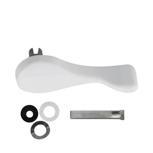 Patio Door Handle Thumbturn Kit Full Tail, Aluminum Material, White Finish, 2... - Picture 1 of 7