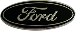 Black Crome Steering wheel badge Ford - Picture 1 of 4