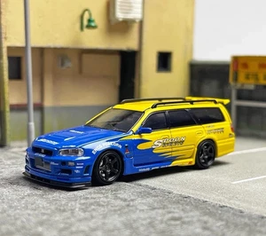SW 1:64 JDM GTR Skyline R34 Stagea Wagon Sportmodell Diecast Metall Auto - Bild 1 von 39
