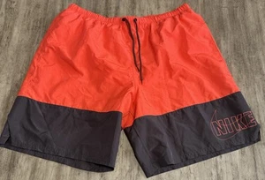 Nike Badehose Shorts Herren 2XL gefüttert Reißverschlusstasche Kordelzug orange - Bild 1 von 10