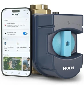 Moen Flo Smart Water Monitor and Automatic Shutoff Sensor, Leak Detector 1-1/4in - Picture 1 of 10