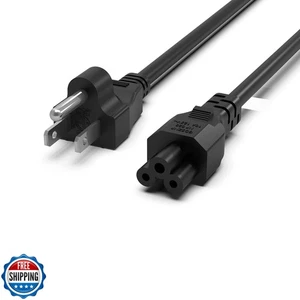 3 Prong C5 Power Cord, ETL Listed AC Cable Compatible with HP, Dell, Lenovo,  - Picture 1 of 5