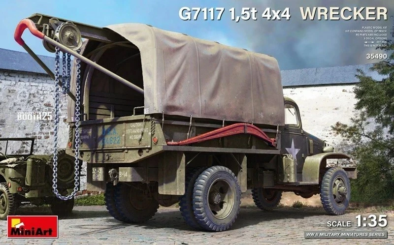 MINIART 1:35  KIT  MEZZO MILITARE CAMION DEMOLITORE G7117 1,5T 4x4 WRECKER 35490 - Immagine 1 di 1