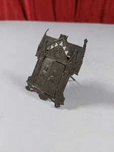 Antique French Portable Travel Altar Silver Metal - Picture 1 of 7