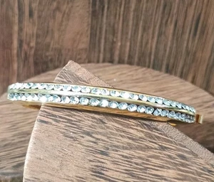 Armreif Strass goldfarben mit Scharnier Vintage - Bild 1 von 8