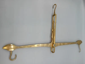 BRASS SCALE Counter balance (1736 Embossed) hanging hook 20 x11.5" Incomplete - Picture 1 of 5