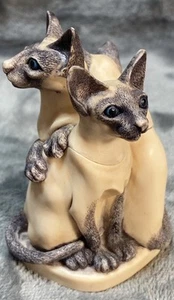 Harmony Kingdom Meezer Teasers Siamkatzen Figur  - Bild 1 von 14