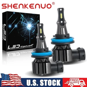 2x H11 LED Headlight 6000K White 6000LM High/Low Beam Super Bright - Picture 1 of 9