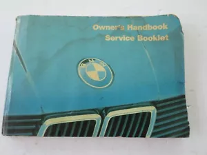 BMW 318i & 325e OWNER'S HANDBOOK / SERVICE BOOKLET - Foto 1 di 4