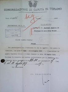 1929 Lettera raccomandata periodo fascista Teramo 20397 - Imagen 1 de 3