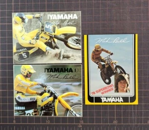 Vintage 1970's Mike Bell Sticker set TEAM YAMAHA Vintage Motocross - Picture 1 of 4