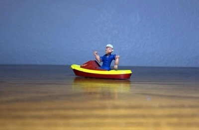 Barco sobre rodas vintage 1970 Corgi Popeye The Sailor Man & Olive Oyl fundido - Imagem 1 de 4
