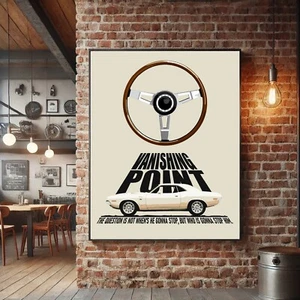 Fluchtpunkt Poster Kowalski Challenger Wandbild Druck Muscle Car Fans Geschenk - Bild 1 von 22