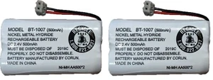 NEW! Uniden BT-1007 BBTY0651101 500mAh 2.4V Rechargeable Phone Battery (2-Pack) - Picture 1 of 3