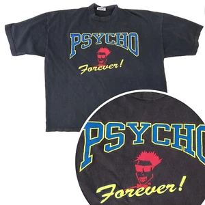 80s 90s PSYCHO FOREVER Man Street Skateboard Graphic Black T-Shirt Size 2 2XL - Bild 1 von 8