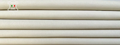 NATURAL BONES OFF WHITE Soft Stretch Lambskin leather 2 skins 9+sqf 0.8mm #B3750 - Image 1 of 4