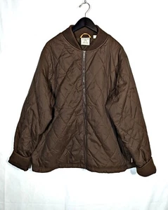 Timberland Mens XXL 2XL Stratham Issue Barn Chore Jacket Quilted Coat Brown Zip - Picture 1 of 5