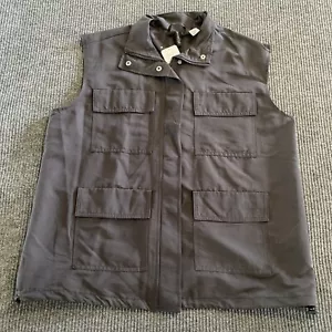 Gilet diviso da uomo M grigio cerniera tasche abbottonate - Foto 1 di 10