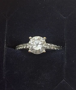Swarowski Attract Round Ring White Zirconia & Rhodium Plated Size 55 Boxed - Picture 1 of 10