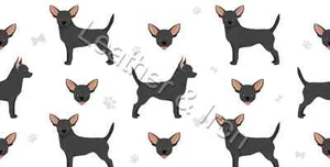 New Chihuahua Shorthair Black Pattern 2 Vinyl Checkbook Cover - Picture 1 of 2