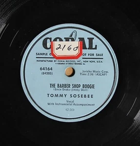 Tommy Sosebee - The Barber Shop Boogie - CORAL 64164 E- Promo - Picture 1 of 4