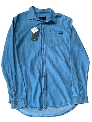 Rusty Denim Long Sleeve Men's Size Small Blue Casual Button-Up Shirt New W/ Tags - Image 1 of 4
