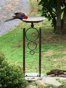 DESIGN BIRD feeder bath feeder metal NEW 75CM HIGH - Picture 1 of 7