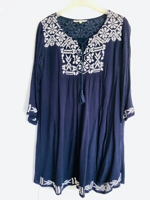 Solitaire Kleid blau (Größe L, Crepe, neuwertig) - Bild 1 von 4