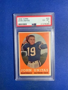 1958 TOPPS #22 JOHNNY UNITAS - PSA 6 - BALTIMORE COLTS - HOF - JOHN - Picture 1 of 2