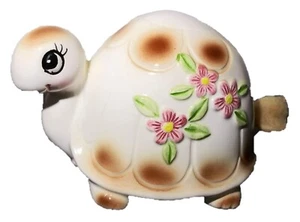 MCM Schildkröte Wattebauschhalter Spender Vintage Schwanzloch Keramik anthropomorph - Bild 1 von 10