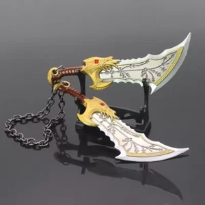 15cm Blades of Chaos God of War Weapon Metal Kratos Zeus Keyring Game Accessory - Bild 1 von 9