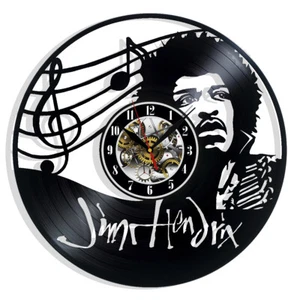 Jimi Hendrix Vinyl Wanduhr Geschenk Geburtstag Urlaub Kunst Wohnkultur Design Musik - Bild 1 von 5