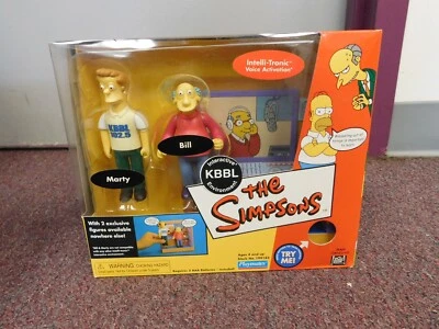 THE SIMPSONS KBBL "Bill & Marty" Environment ~ Playmates Intelli-Tronic 2002 Foto 1 de 4