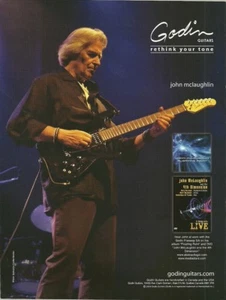 John McLaughlin 2008 Godin Freeway SA anuncio de guitarra 8 x 11 impresión de anuncio - Imagen 1 de 3