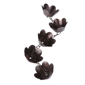 Chaîne de drainage en métal chaînes de pluie pour gouttières carillons suspendus accessoire de jardin - Photo 1 sur 12