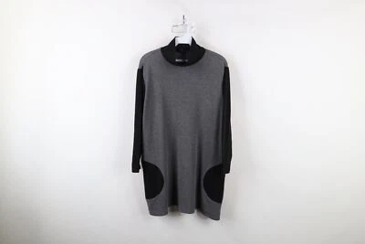 Suéter Slinky Brand Para Mujer Bloque de Color Lagenlook Tejido Elástico Cuello Simulado EE. UU. Foto 1 de 4