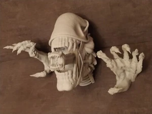 Life size ALIEN head And Hands Prop UNPAINTED - Picture 1 of 6